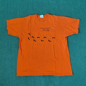 VINTAGE 2000 ShopTok Website Y2K Promo Orange T Shirt Sz XL